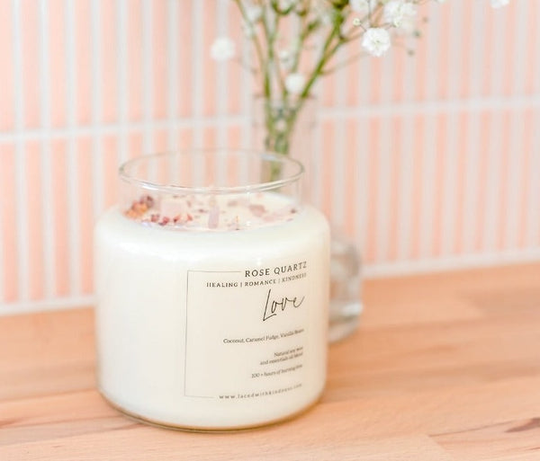 Love Rose Quartz Candle | 510g