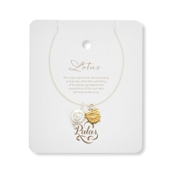 Lotus Pearl Amulet Necklace | Palas