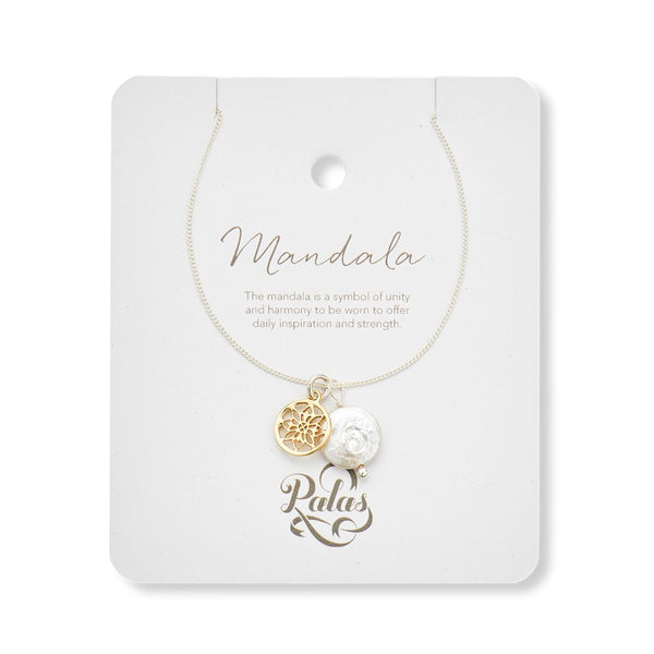Mandala Pearl Amulet Necklace | Palas