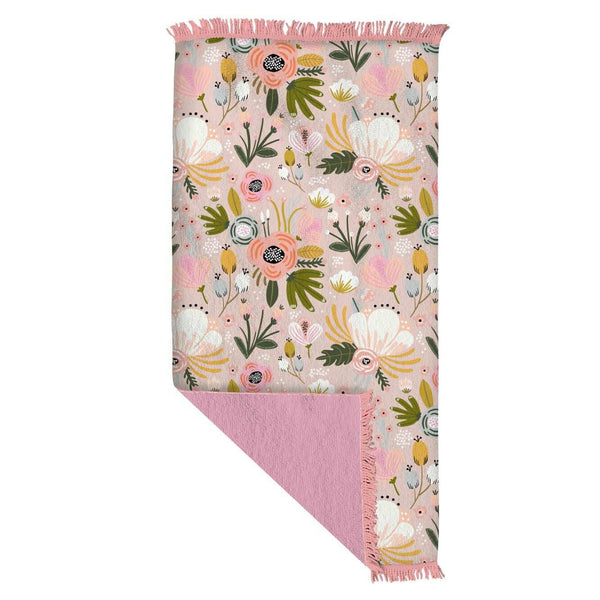 Double Sided Quick Dry Beach Towel | Peony Bloom