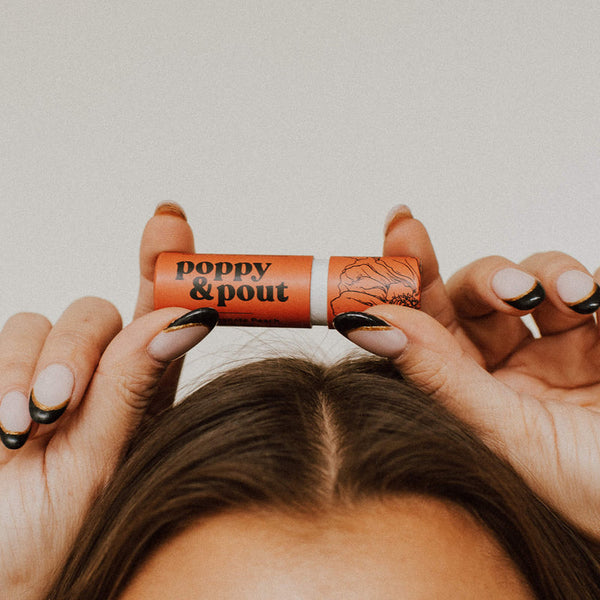 Poppy & Pout Lip Balm | Pomegranate Peach