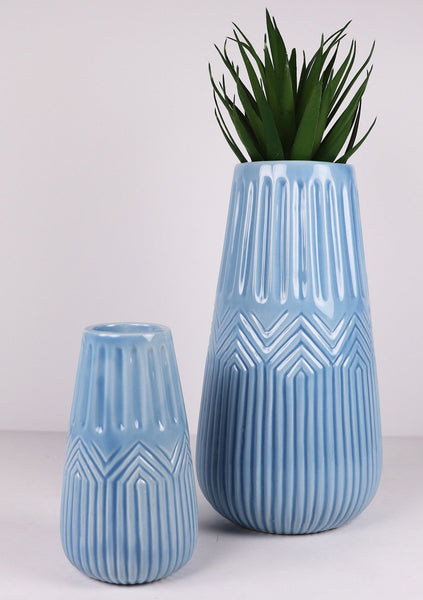 Blue Zari Vase