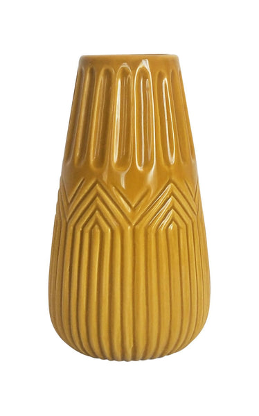 Mustard Zari Vase