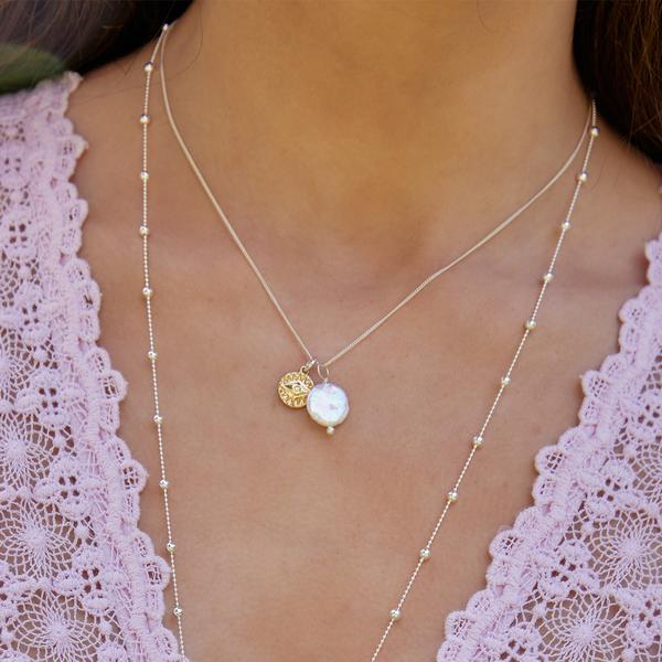 Evil Eye Pearl Amulet Necklace | Palas