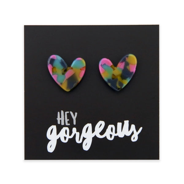 Resin Heart Studs | Gorgeous
