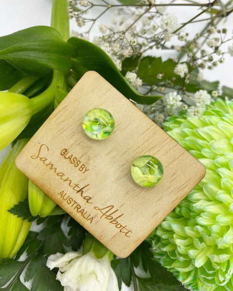Fresh Lime Earrings| Samantha Abbott Glass