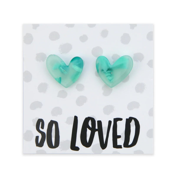 Resin Heart Studs | So Loved