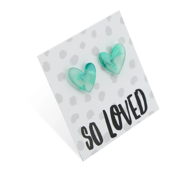 Resin Heart Studs | So Loved