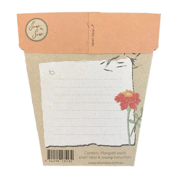 Marigolds Gift of Seeds Card | Sow n Sow