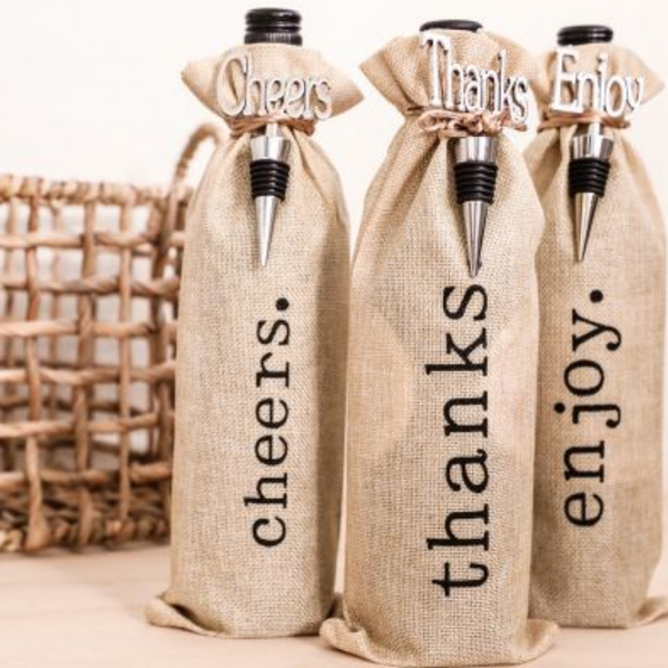 Celebrate Wine Bottle Gift Bag & Stopper