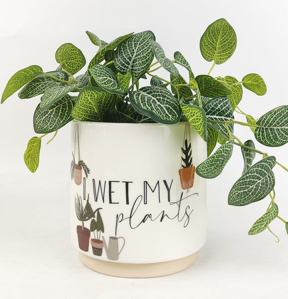 I Wet My Plants Pun Pot