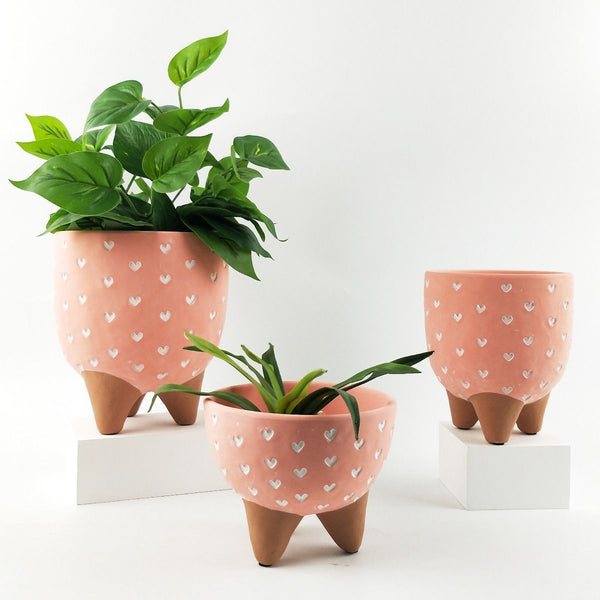 Hearts Pot with Legs