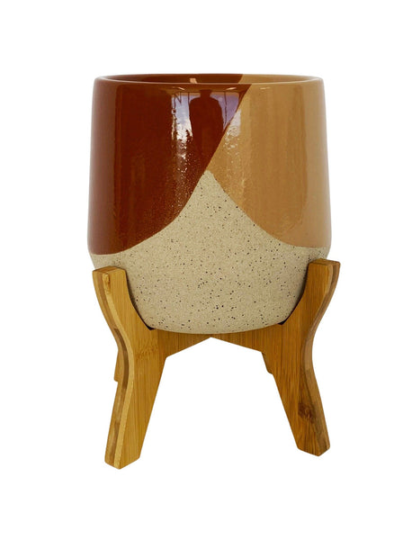 Danieka Pot on Legs | Mustard & Terracotta