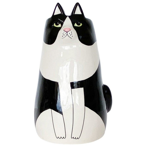 Large Black Cat Vase