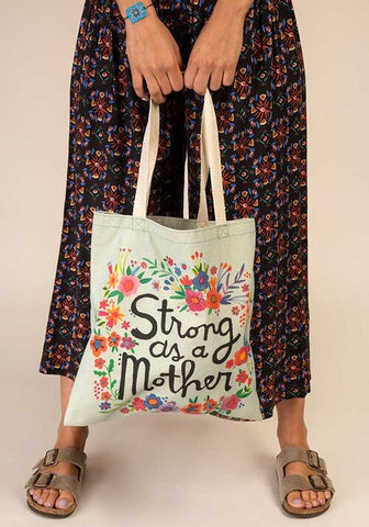 Strong As A Mother Canvas Tote