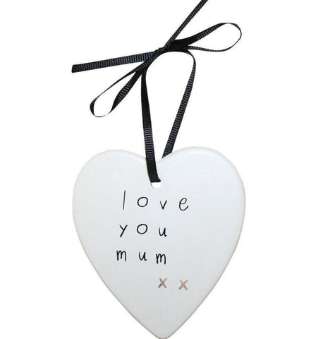 Love You Mum Ceramic Heart