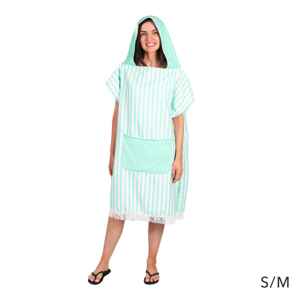 Adults Hooded Towel Poncho | Mint