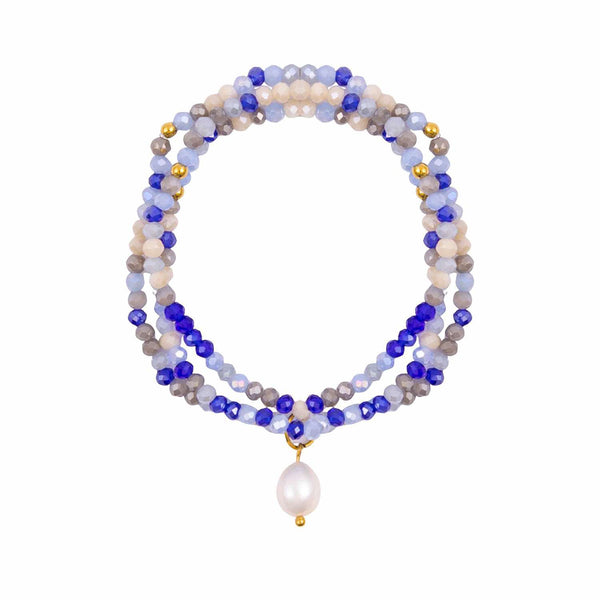Azure Crystal Bracelet / Necklace Wrap