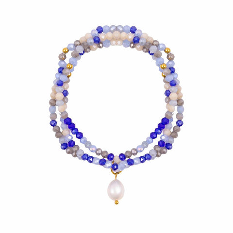 Azure Crystal Bracelet / Necklace Wrap
