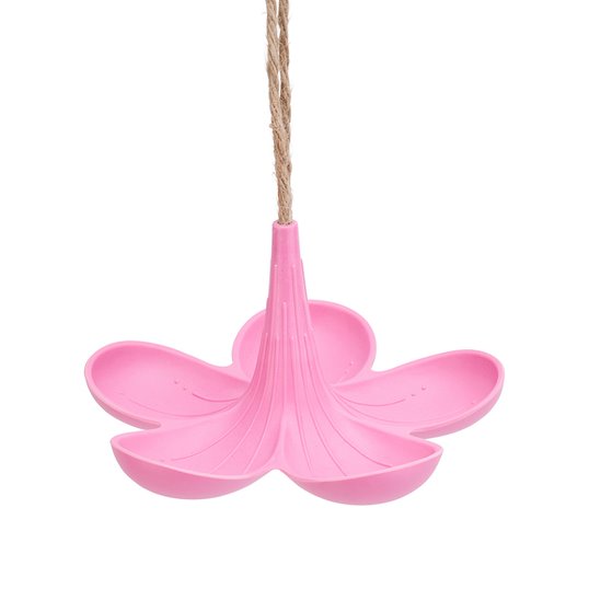 Pink Bamboo Bird Feeder