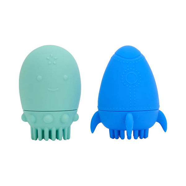 Silicone Squeezy Bath Brush | Rocket & Squid