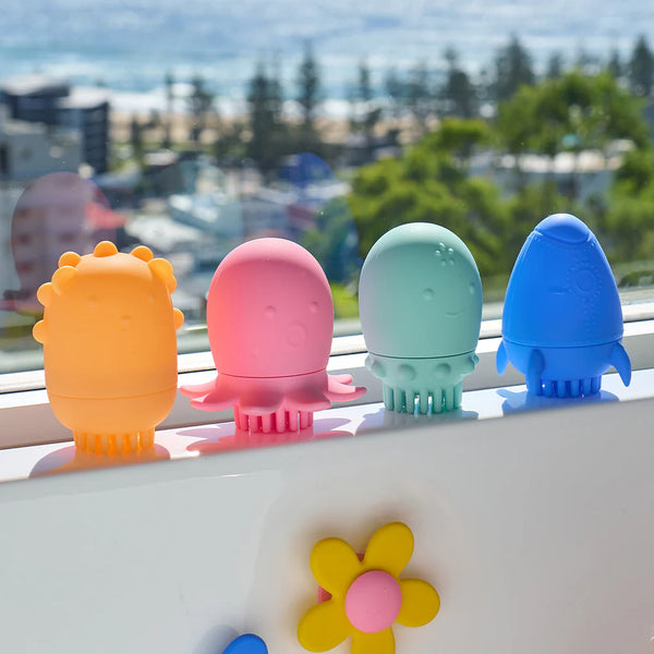 Silicone Squeezy Bath Brush | Rocket & Squid