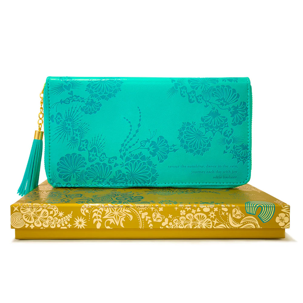 Travel Clutch | Turquoise Twist