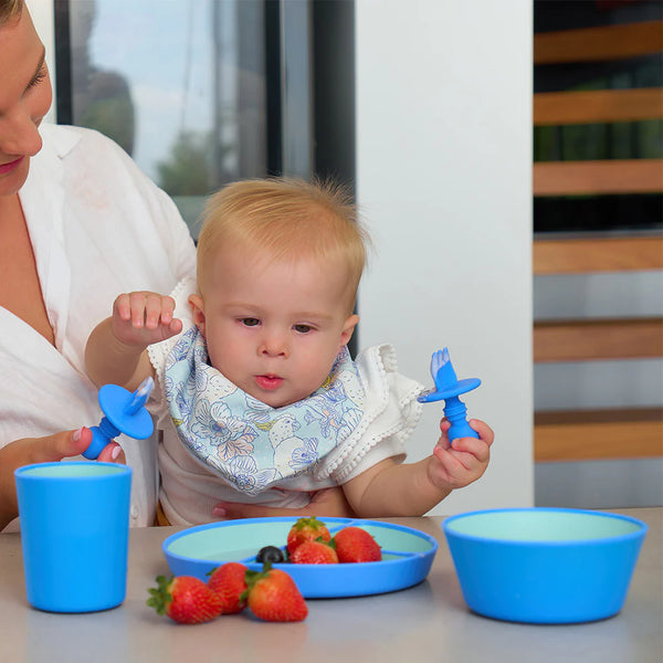 Silicone Two Tone Dinner Set | Blue