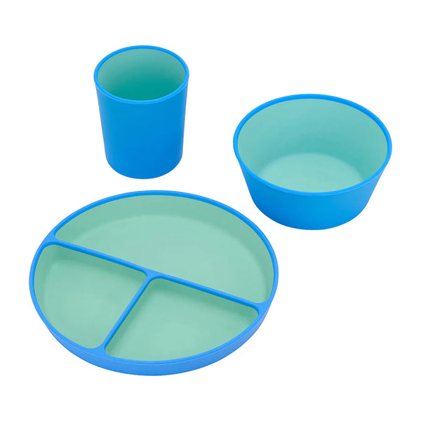 Silicone Two Tone Dinner Set | Blue