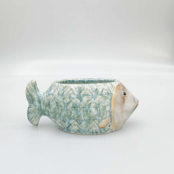 Blue Fish Pot