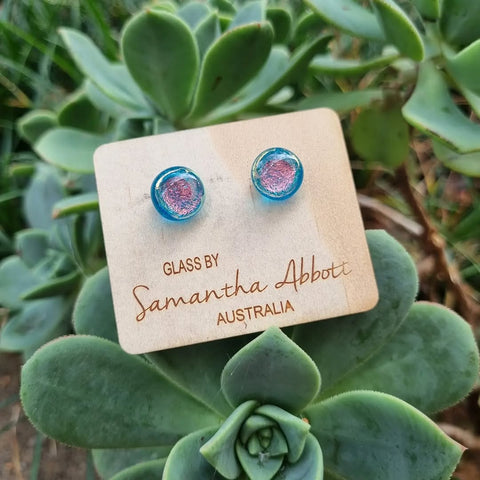 Blue Orb Earrings | Samantha Abbott Glass