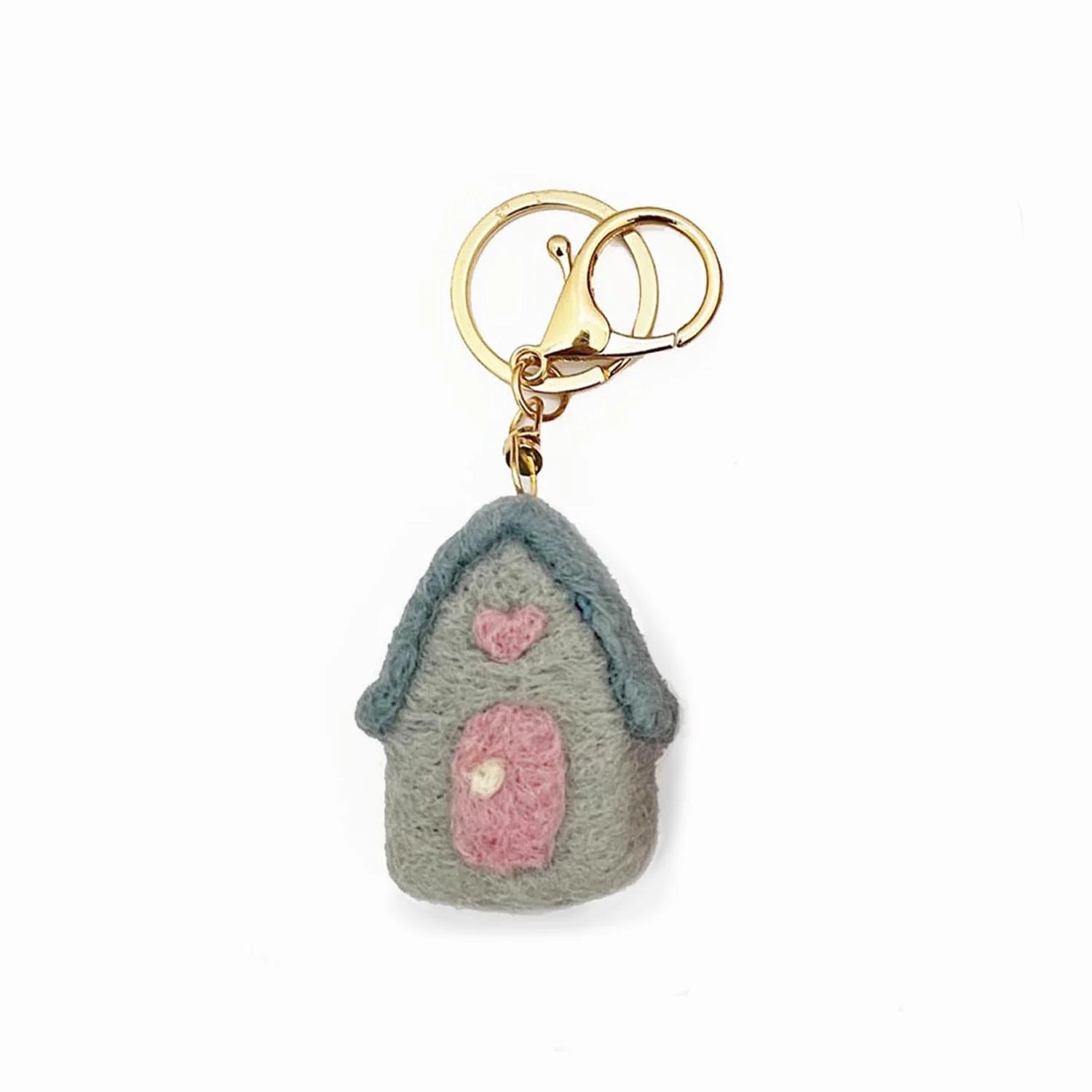 Felt House Keychain | Blue