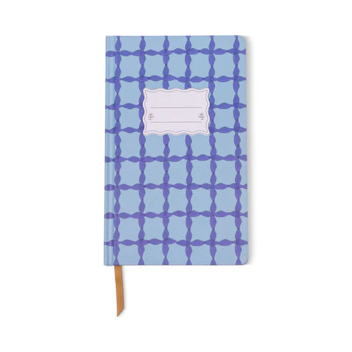 Blue Lattice Tulip Bound Journal