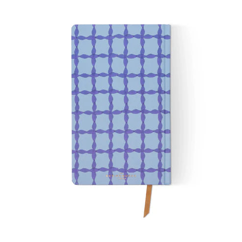 Blue Lattice Tulip Bound Journal