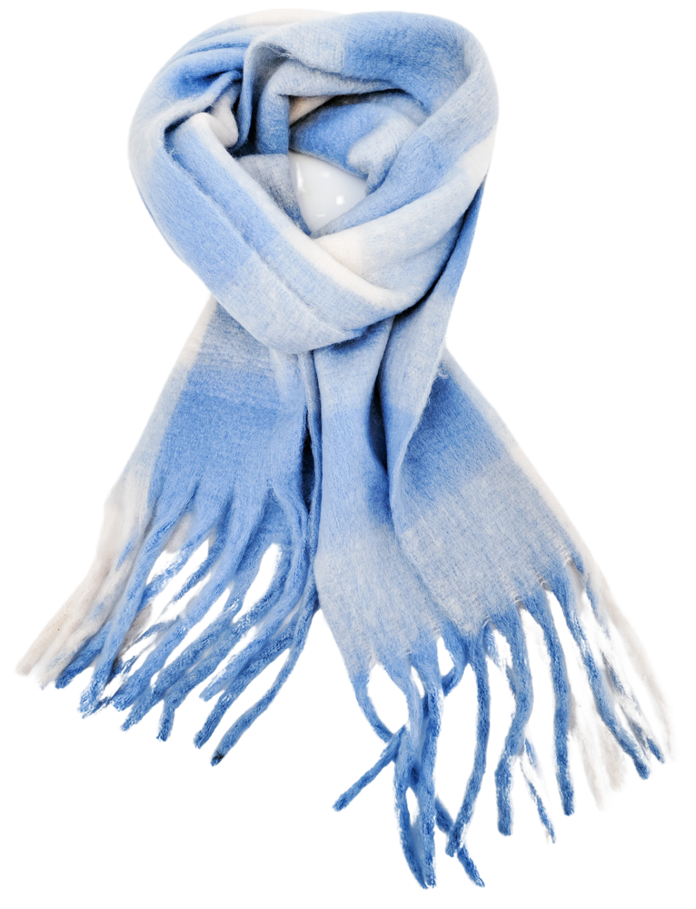 Light Blue Waffle Scarf