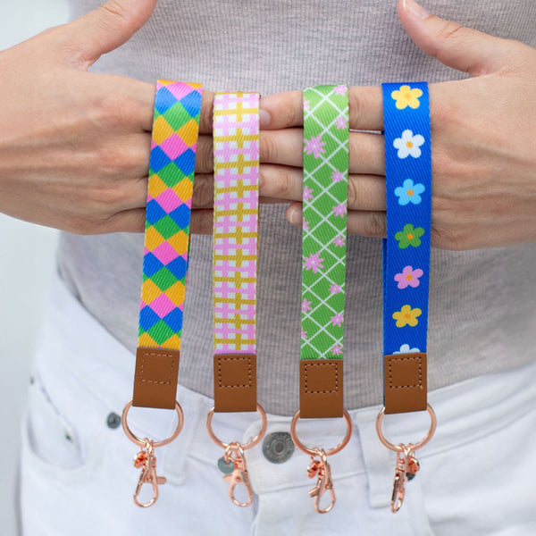Plaid Wristlet Keychain