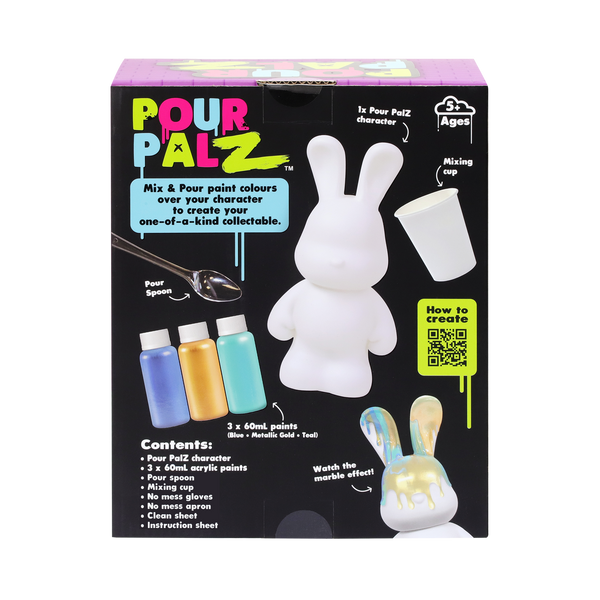 DIY Pour Paint Bunny | Golden Splash