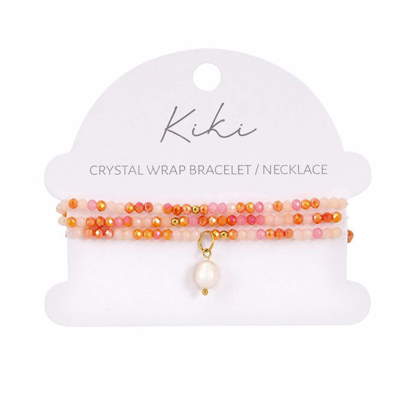 Blush Bloom Crystal Bracelet / Necklace Wrap