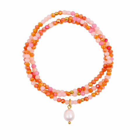 Blush Bloom Crystal Bracelet / Necklace Wrap