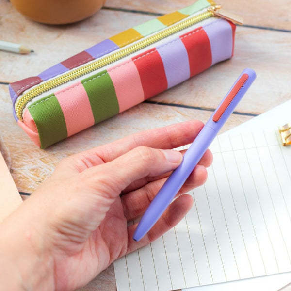 Bold Stripe Pen & Pouch Set