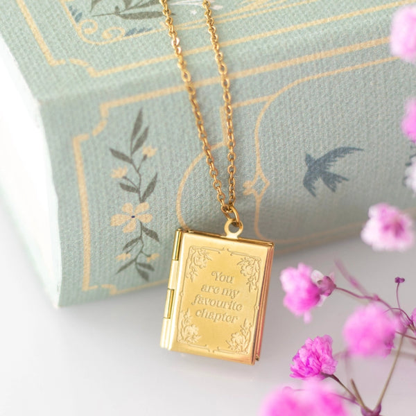 Book Locket Necklace