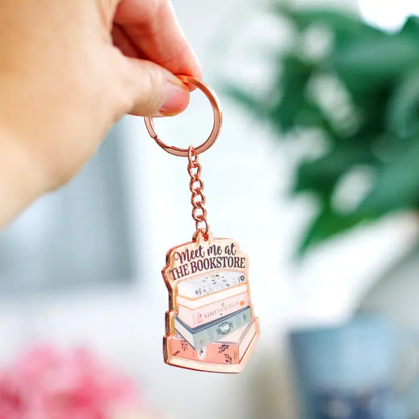 Forever Booked Bookstore Keychain