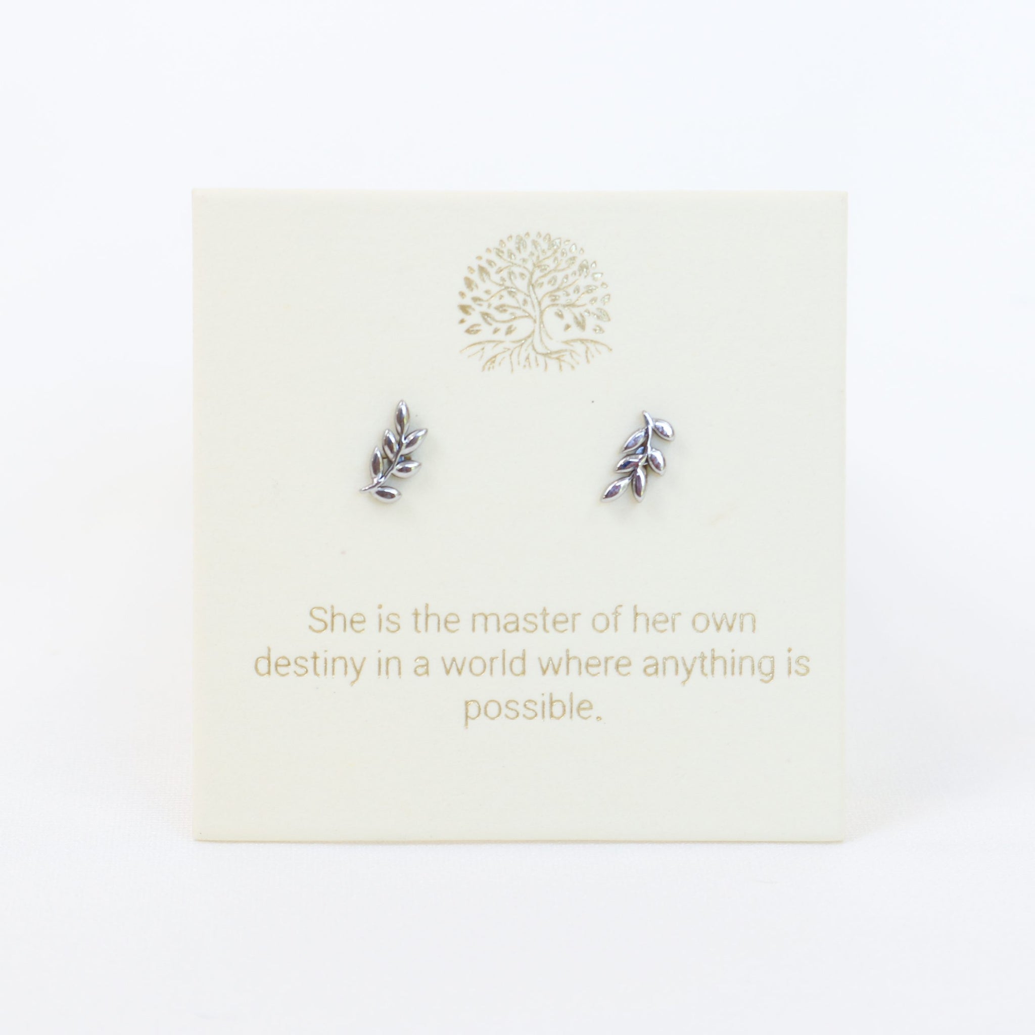 Botanical Silver Inspiration Earrings
