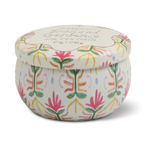 Bronzed Gardenia Candle Tin