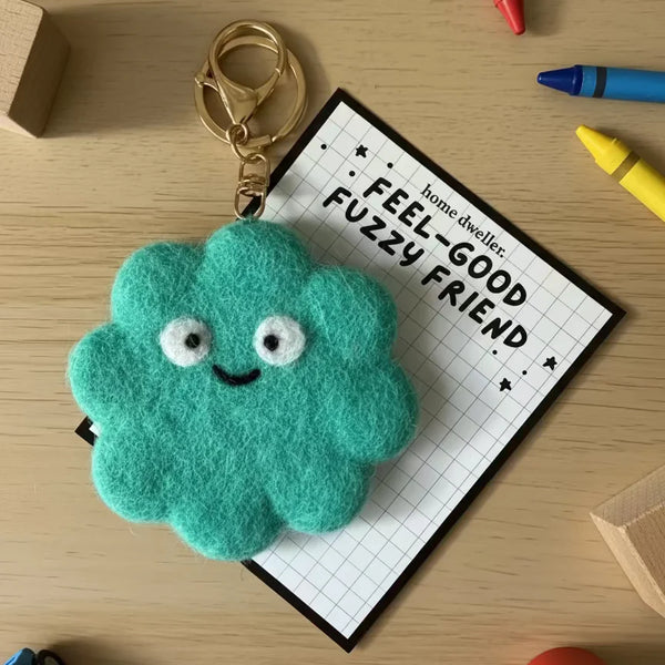 Buddy Feel Good Fuzzy Friend Bag Keychain