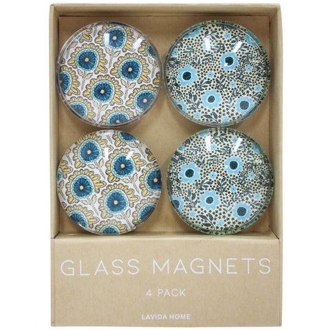 Calico Large Glass Magnet Set