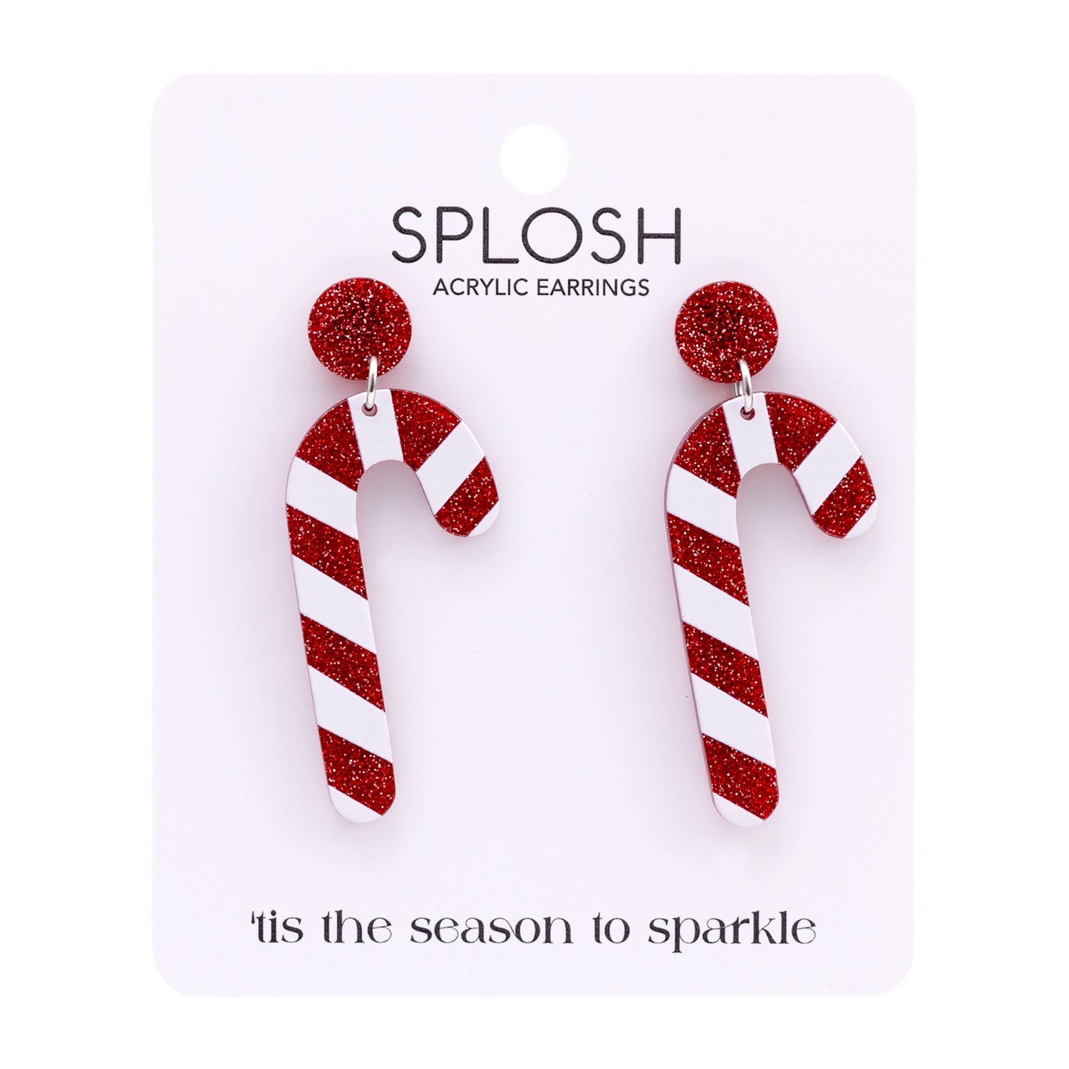 Candy Cane Christmas Earrings