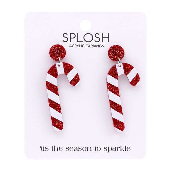 Candy Cane Christmas Earrings
