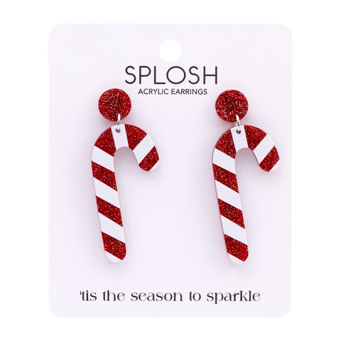 Candy Cane Christmas Earrings