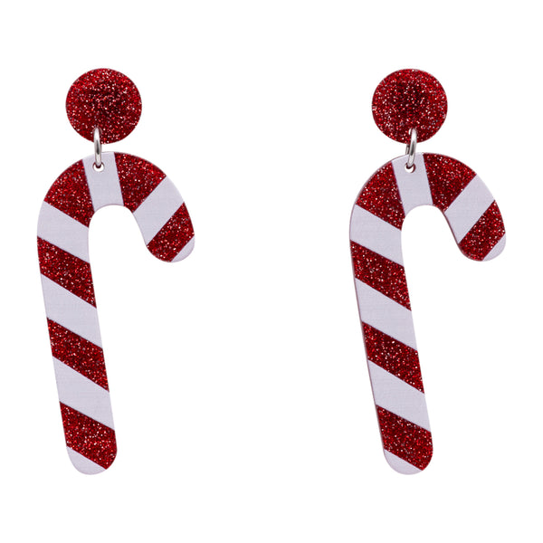 Candy Cane Christmas Earrings